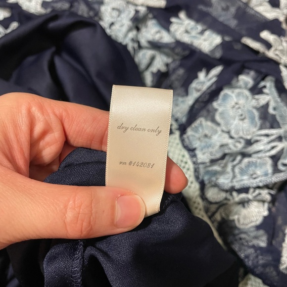 Arissa Embroidered Maxi Skirt in Navy - Picture 11 of 14